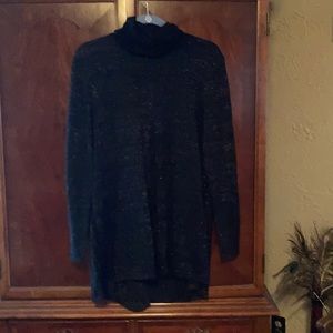 Vera wang sparkles turtle neck tunic sweater